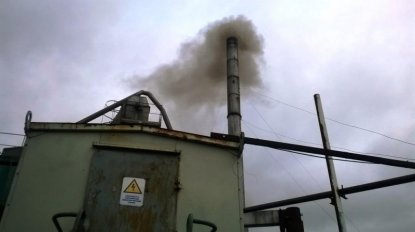 Асфальтобетонный завод выбросил в воздух опасные газы